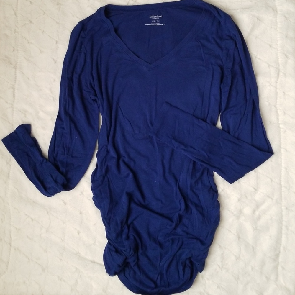 Motherhood Maternity |Royal Blue Vneck Long Sleeve